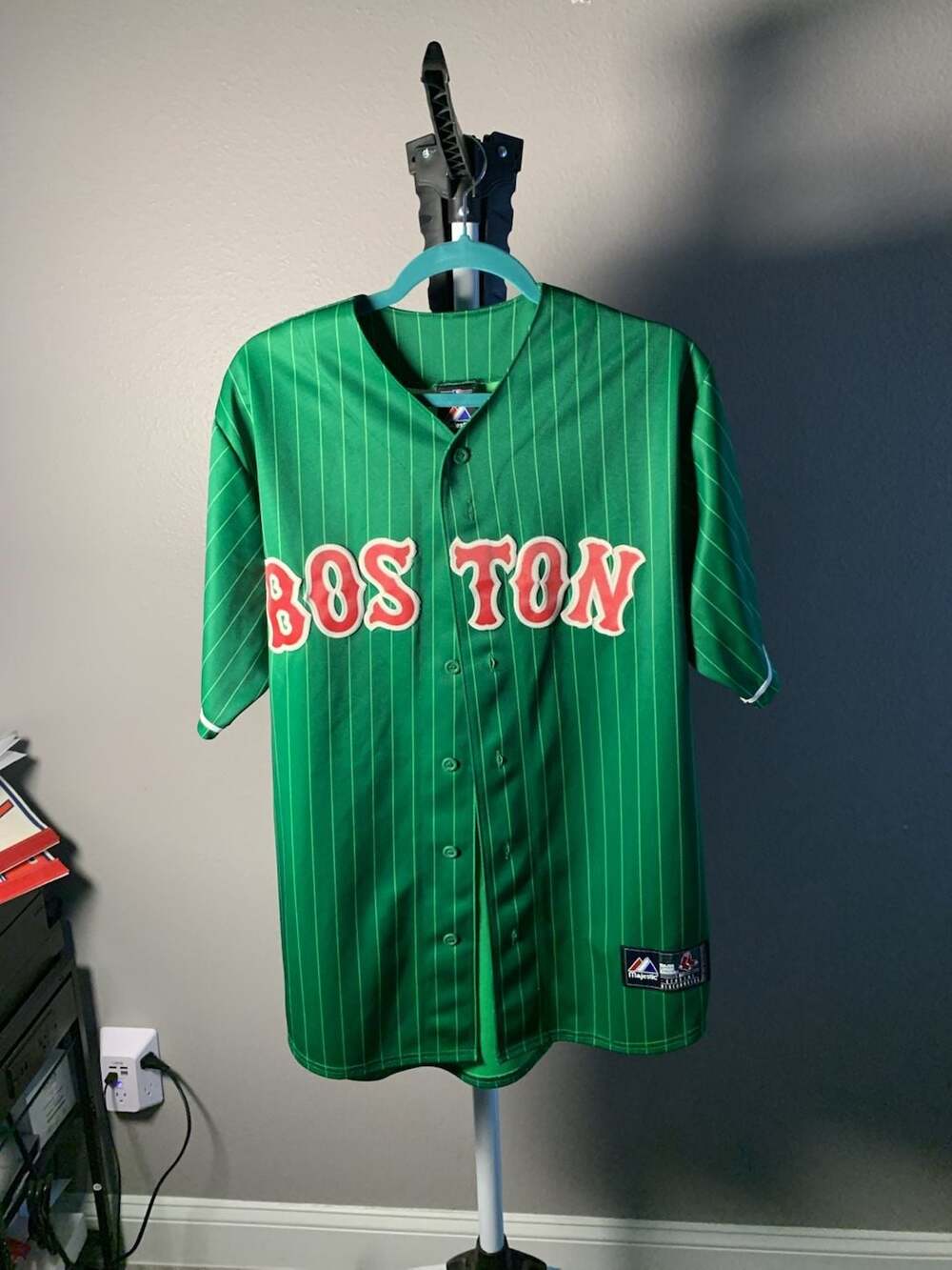 Majestic Boston Red Sox David Ortiz 34 Green St. Patrick's Day Jersey Size M